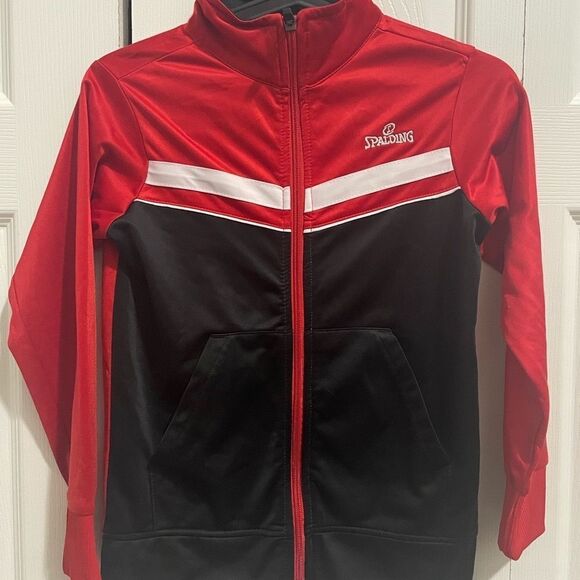 Spalding Kids Red and Black Jacket - Picture 1 of 9